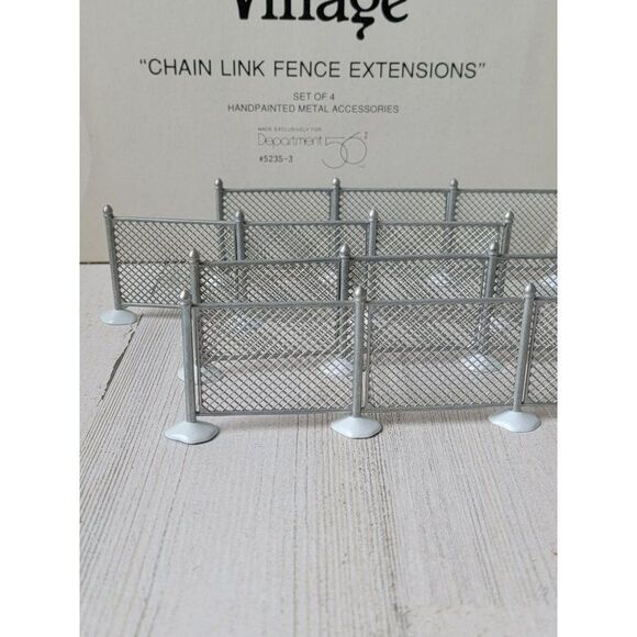 Dept 56 52353 Chain Link Fence Extensions snow village accessory Xmas set - Picture 2 of 11